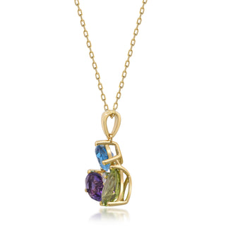 Valerie 14K Yellow Gold Pear-Cut Swiss Blue Topaz Pendant