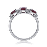 Valerie 14K White Gold Oval-Cut Mozambique Ruby Ring