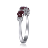 Valerie 14K White Gold Oval-Cut Mozambique Ruby Ring