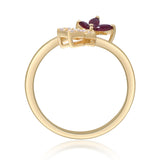 Aisha 14K Yellow Gold Marquise-Cut Mozambique Ruby Ring