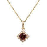 Grace 14K Yellow Gold Round-Cut Mozambique Ruby Pendant