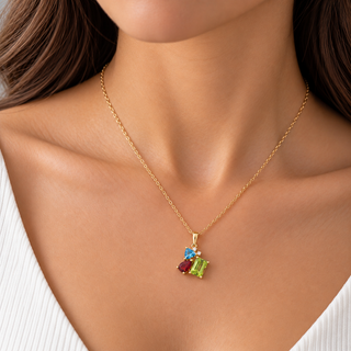 Valerie 14K Yellow Gold Emerald-Cut Peridot Pendant