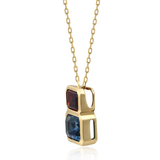 Valerie 14K Yellow Gold Emerald-Cut Brazilian London Blue Topaz Pendant