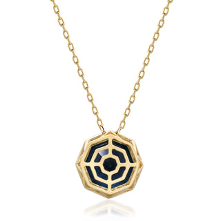 Valerie 10K Yellow Gold Round-Cut Brazilian London Blue Topaz Pendant