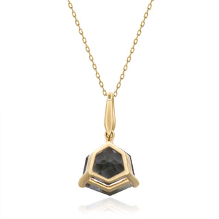 Abby 10K Yellow Gold Trillion-Cut Green Amethyst Pendant