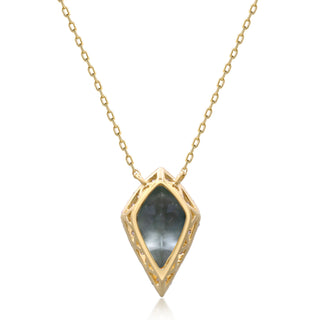 Valerie 10K Yellow Gold Pear-Cut Green Amethyst Pendant