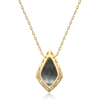 Valerie 10K Yellow Gold Pear-Cut Green Amethyst Pendant