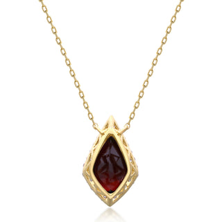 Valerie 10K Yellow Gold Pear-Cut Rhodolite Garnet Pendant