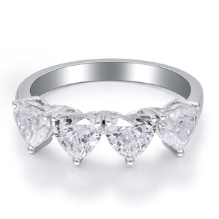Ruth 14K White Gold Heart-Cut LAB Grown Diamond Rings