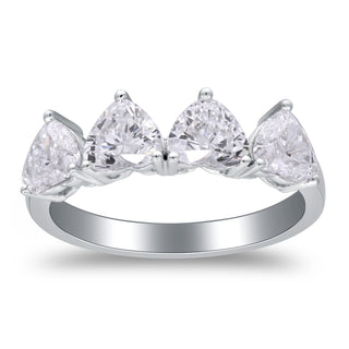 Ruth 14K White Gold Heart-Cut LAB Grown Diamond Rings