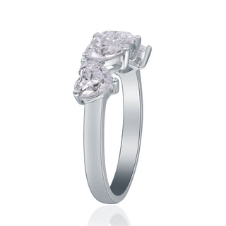 Ruth 14K White Gold Heart-Cut LAB Grown Diamond Rings