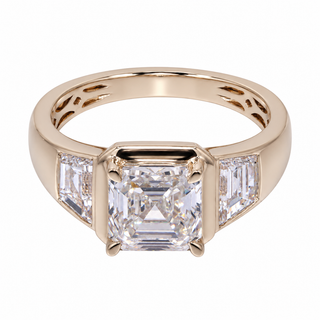 Ruth 14K Yellow Gold Square-Cut LAB Grown Diamond Rings