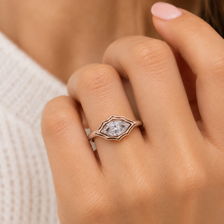 Ruth 14K Yellow Gold Marquise-Cut LAB Grown Diamond Rings