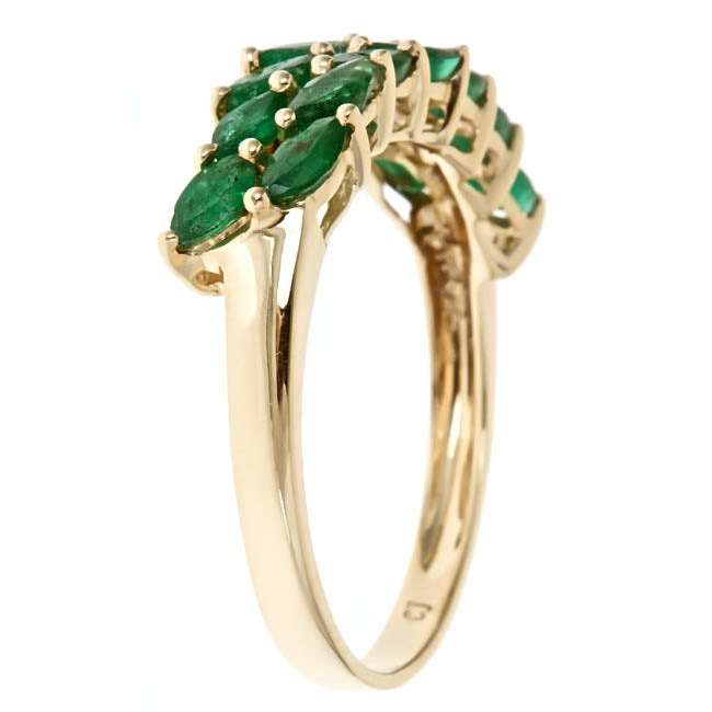 Madison 10K Yellow Gold Marquise-Cut Emerald Ring