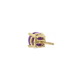 Mila 10K Yellow Gold Round-Shape Brazilian Amethyst Earring