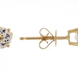 Celeste 10K Yellow Gold Round-Cut White Topaz Earring