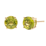 Halle 14K Yellow Gold Round-Cut Manchurian Peridot Earring