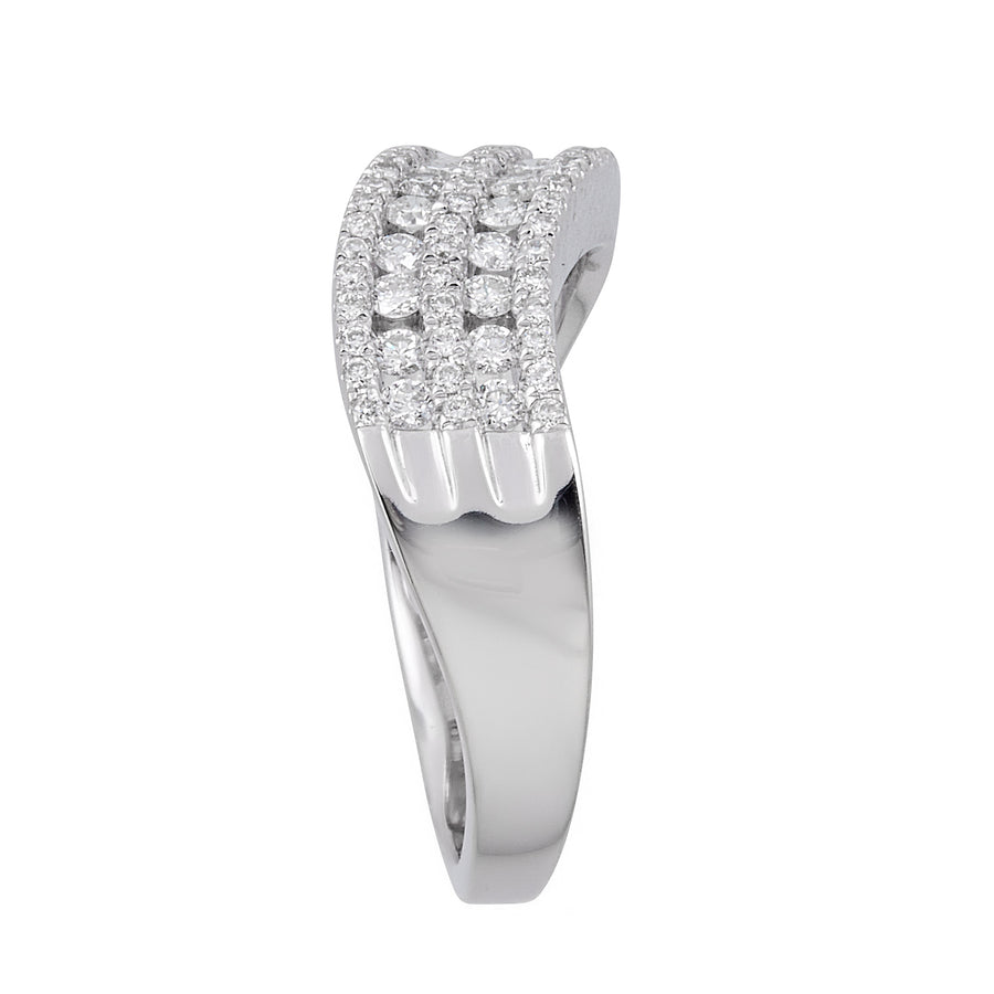 Murphy 10K White Gold Round-Cut White Diamond Ring