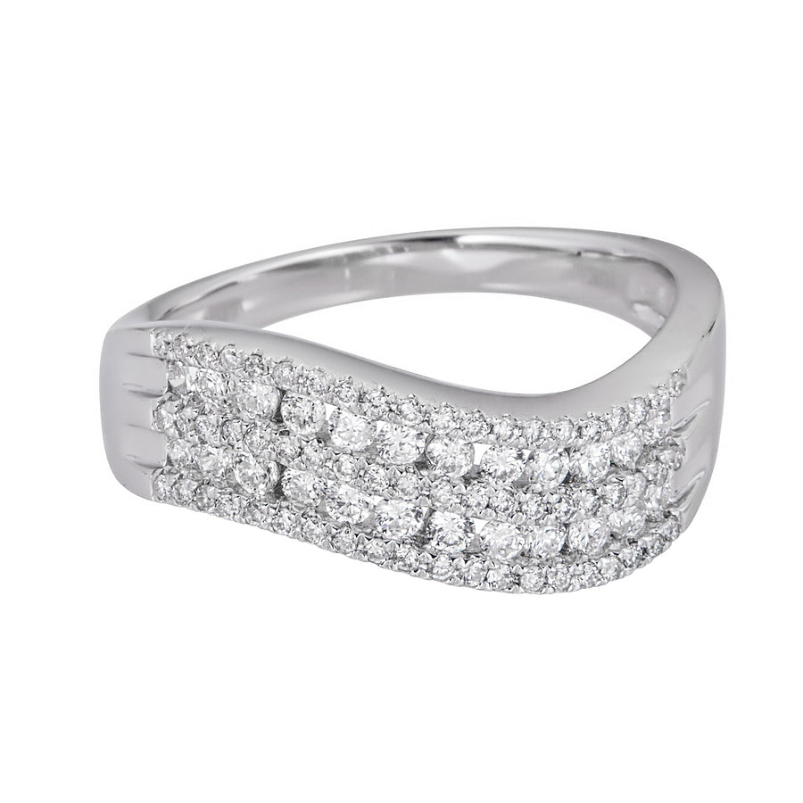 Murphy 10K White Gold Round-Cut White Diamond Ring