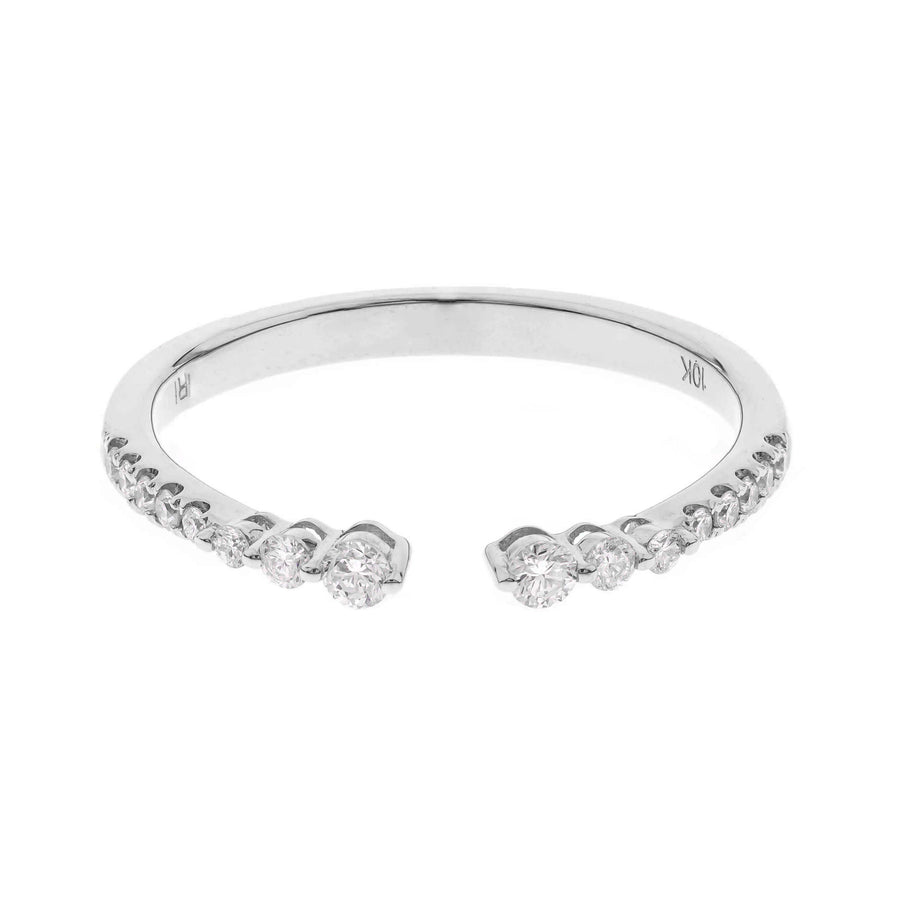 Nolan 14K White Gold Round-Cut White Diamond Ring