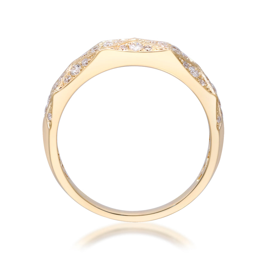 Amelia 14K Yellow Gold Round-Cut White Diamond Ring