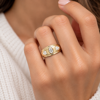Ruth 14K Yellow Gold Oval-Cut LAB Grown Diamond Rings