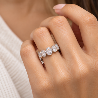 Ruth 14K White Gold Round-Cut LAB Grown Diamond Rings