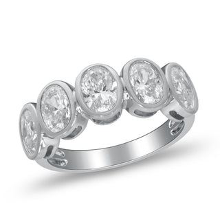 Ruth 14K White Gold Round-Cut LAB Grown Diamond Rings