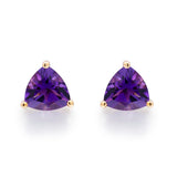Brookes 14K Yellow Gold Trillion-Cut Brazilian Amethyst Earring