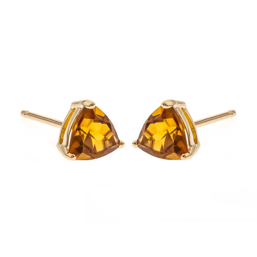 Anastasia 14K Yellow Gold Trillion-Cut Brazilian Citrine Earrings