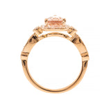 Gabriella 14K Rose Gold Pear-Cut Madagascar Morganite Ring