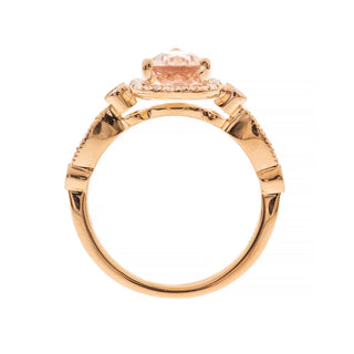 Gabriella 14K Rose Gold Pear-Cut Madagascar Morganite Ring