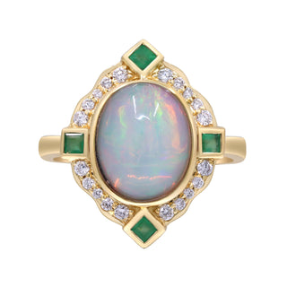 Sloane 14K Yellow Gold Oval-Cut Ethiopian Opal Ring