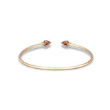 Ximena 10K Yellow Gold Pear-Cut Mozambique Ruby Bangle