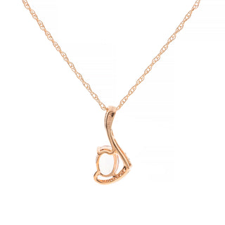 Julianna 10K Rose Gold Oval-Cut Madagascar Morganite Pendant