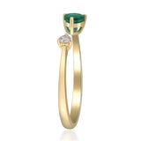 Calliope 14K Yellow Gold Pear-Cut Emerald Ring