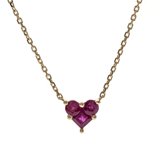Bailey 14K Yellow Gold Heart-Cut Mozambique Ruby Necklace