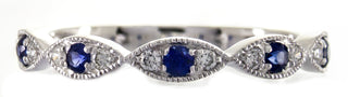 Adelyn 14K White Gold Round-Cut Ceylon Blue Sapphire Ring