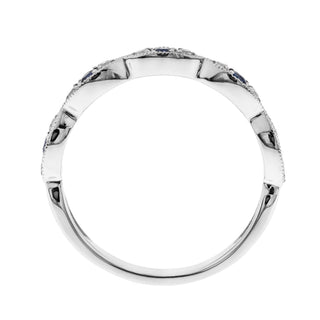 Adelyn 14K White Gold Round-Cut Ceylon Blue Sapphire Ring