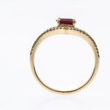Alisson 10K Yellow Gold Oval-Cut Mozambique Ruby Ring