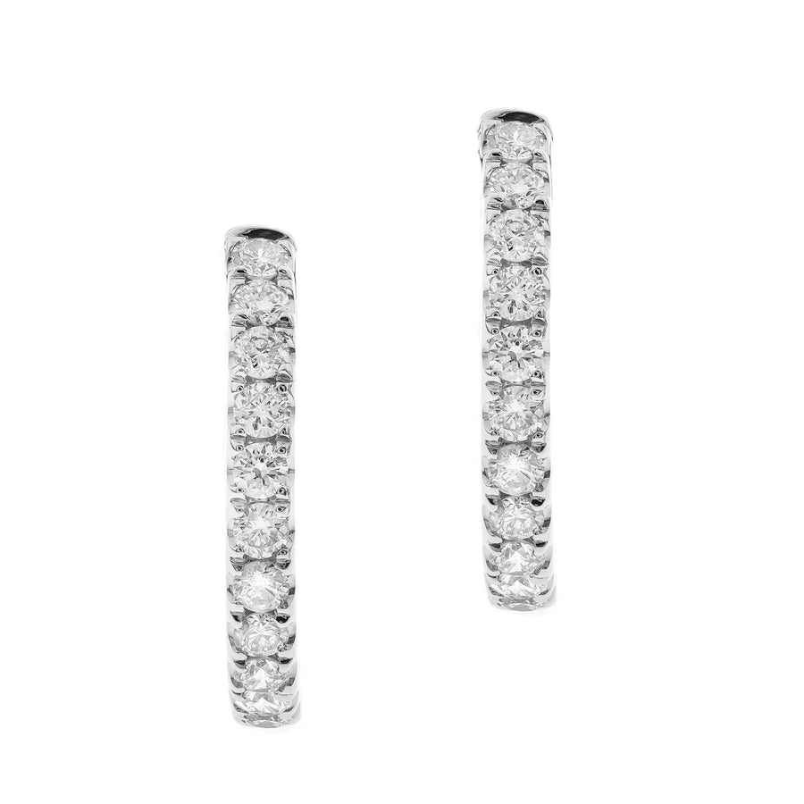 Jazmine 14K White Gold Round-Cut White Diamond Earring