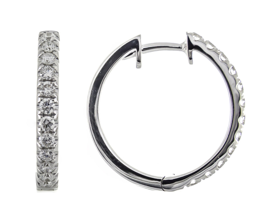 Isabella 14K White Gold Round-Cut White Diamond Earrings