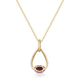 Vivienne 10K Yellow Gold Oval-Cut Mozambique Ruby Pendants