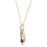 Vivienne 10K Yellow Gold Oval-Cut Mozambique Ruby Pendants