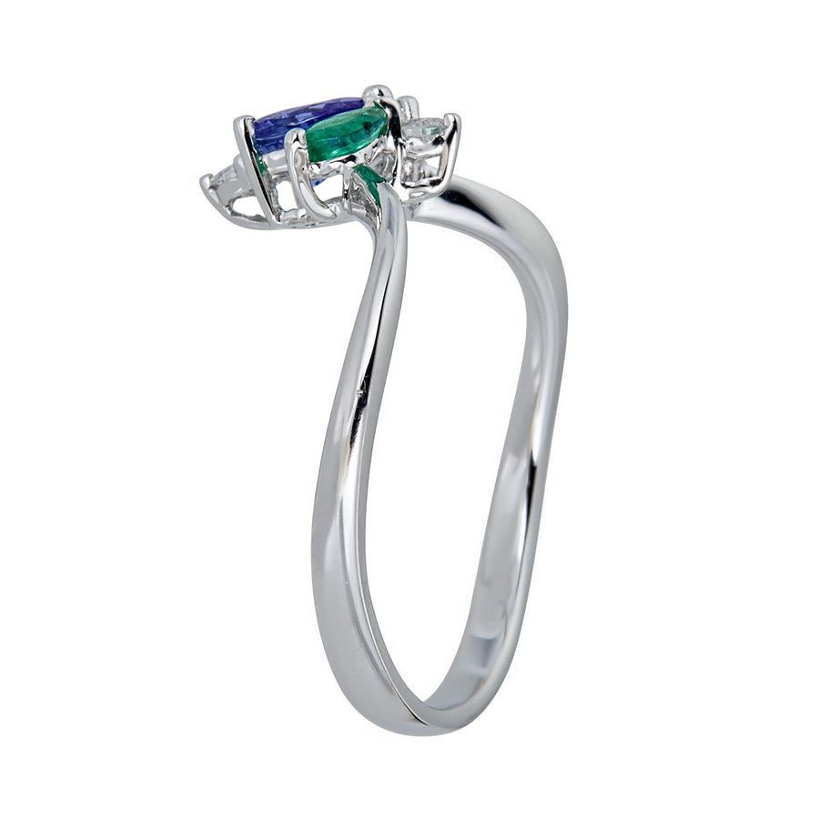 Amelia 14K White Gold Pear-Cut Tanzanite Ring