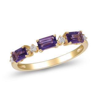 Ember 10K Yellow Gold Emerald-Cut Amethyst Ring