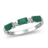 Willow 14K White Gold Emerald-Cut Emerald Ring