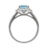 Peyton 14K White Gold Pear-Cut Brazilian Aquamarine Ring