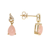 Kennedy 14K Yellow Gold Pear-Cut Pink Opal Earring