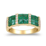 Micah 14K Yellow Gold Square-Cut Emerald Ring
